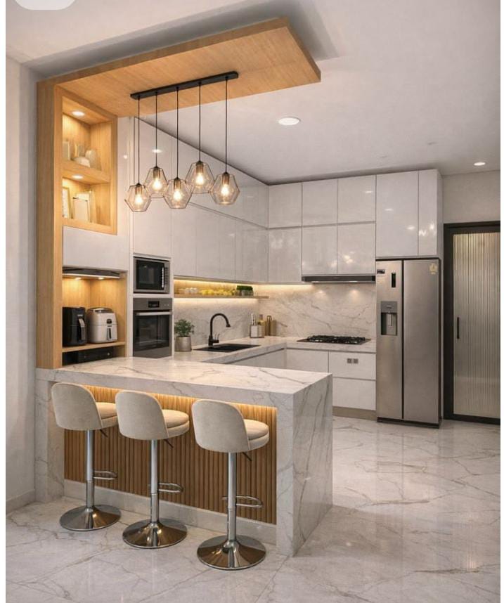 Open kitchen concept interior design