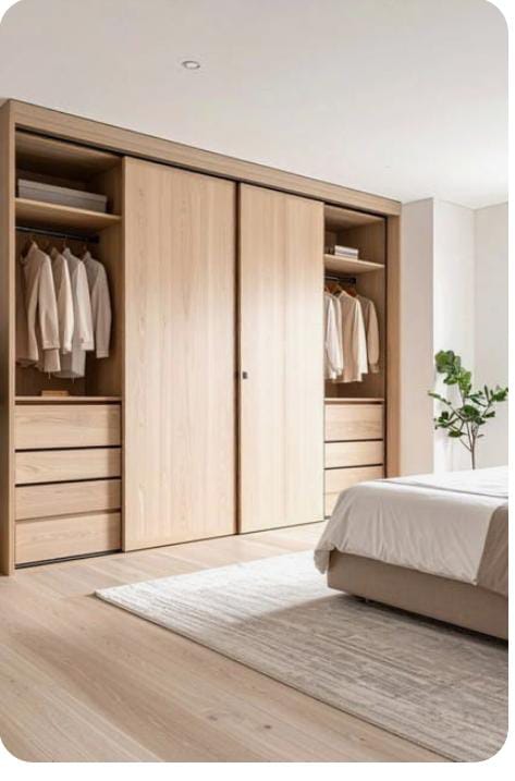 Sliding door wardrobe bedroom decor